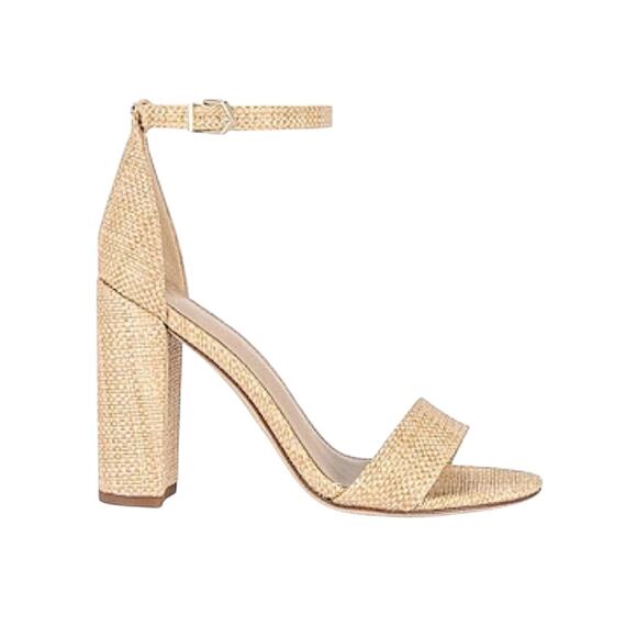 New! Sam Edelman Yaro Perla Ankle Strap Block Heel Sandal - Size 8 - Picture 1 of 9